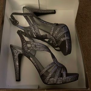 grey/black sparkly heels